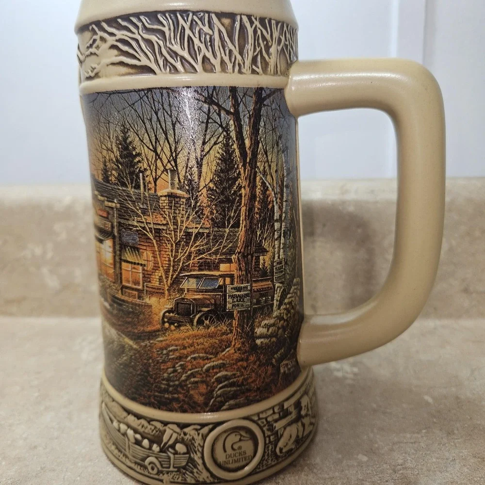 Vintage 1997 Miller Ducks Unlimited Stein Terry Redlin Welcome to Paradise Mug